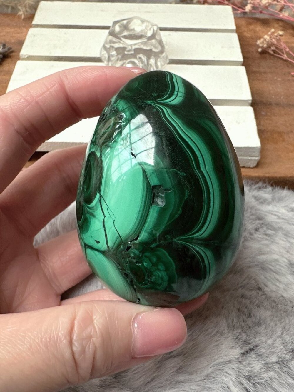 Gorgeous Malachite Egg - Picture 3 of 8